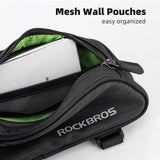 ROCKBROS slanke bovenbuis fietstas mesh zijvak telefoon 6,5" 1,1l
