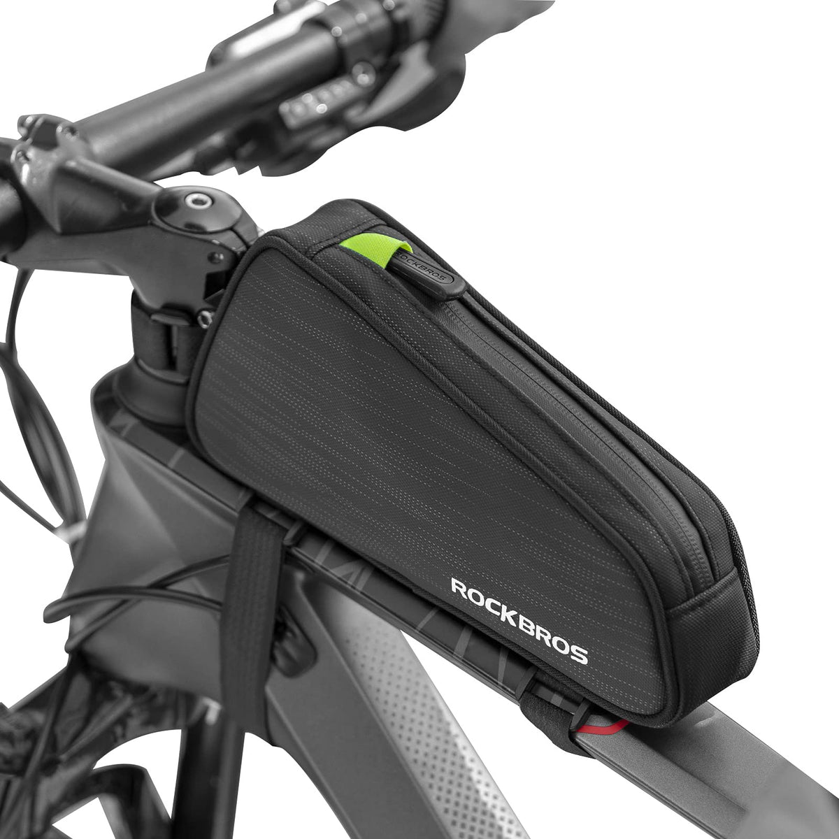 ROCKBROS slanke bovenbuis fietstas mesh zijvak telefoon 6,5" 1,1l