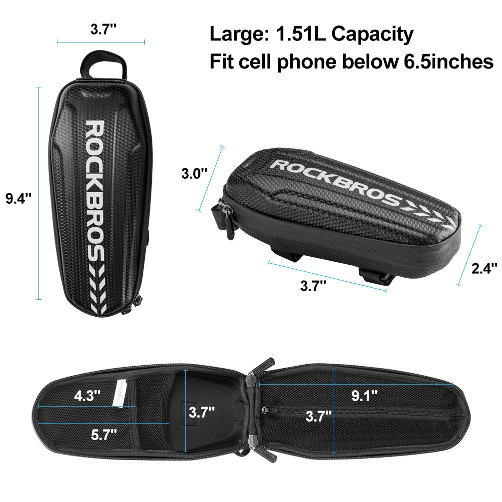 ROCKBROS hard shell bovenbuis fietstas schokbestendig waterproof
