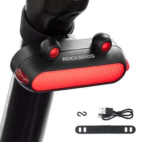 ROCKBROS usb oplaadbaar waterproof led achterlicht 5 standen