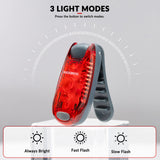 ROCKBROS waterproof achterlicht 2-pack 3 verlichtingsmodi