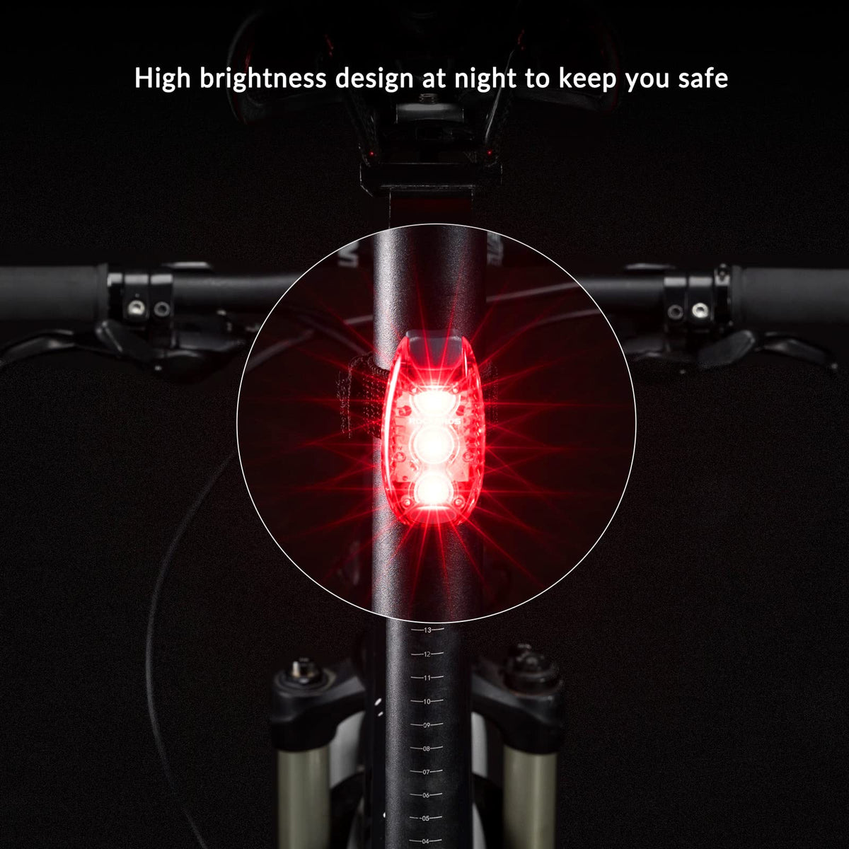 ROCKBROS waterproof achterlicht 2-pack 3 verlichtingsmodi