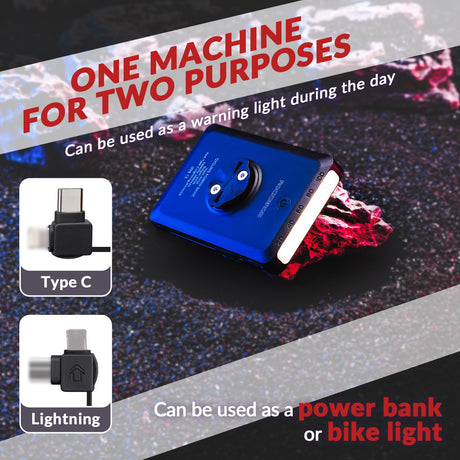 ROCKBROS waterproof fietskoplamp met powerbank voor bikepacking