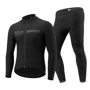 Windwerende fietsset met jack en lange broek
