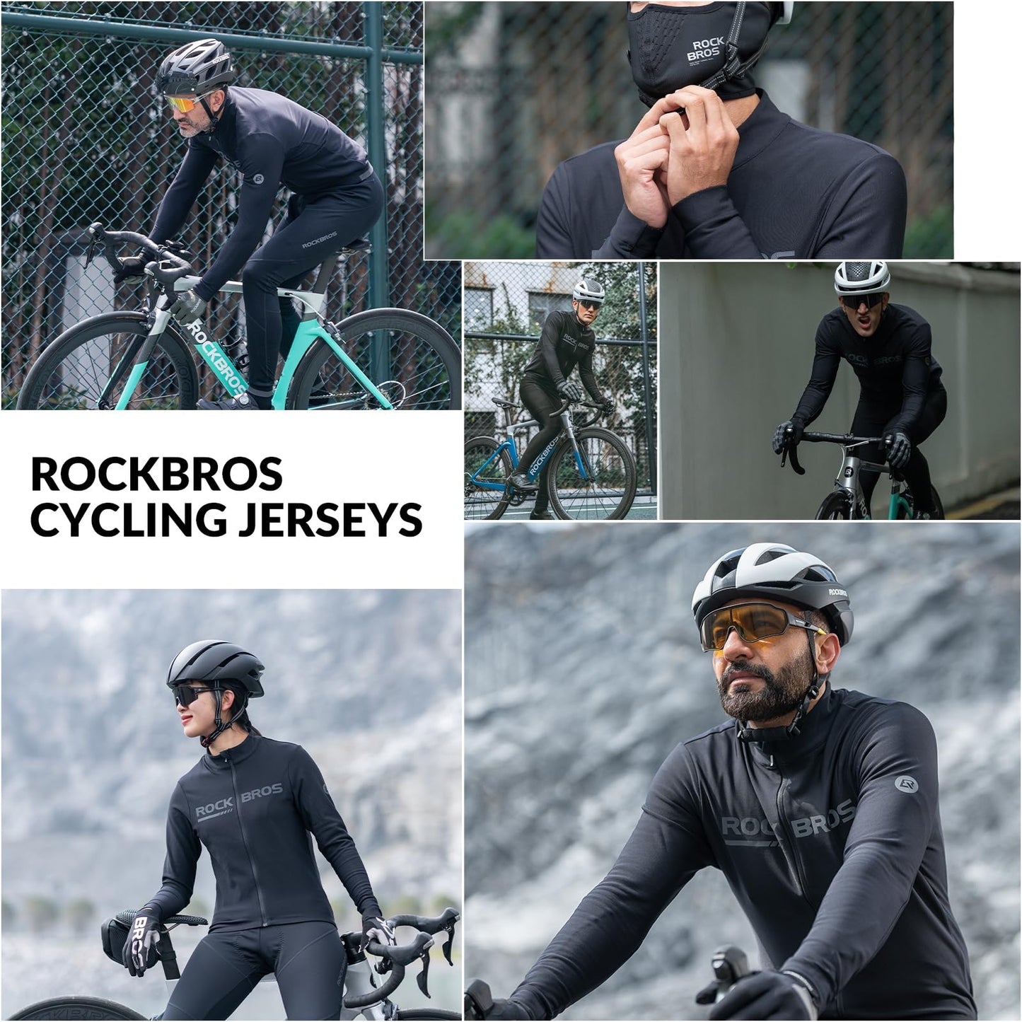 ROCKBROS Windproof Cycling Suit Jacket and Trousers Set with Rear Pockets