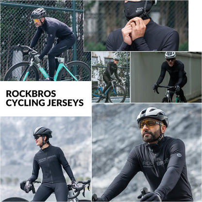 ROCKBROS Windproof Cycling Suit Jacket and Trousers Set with Rear Pockets