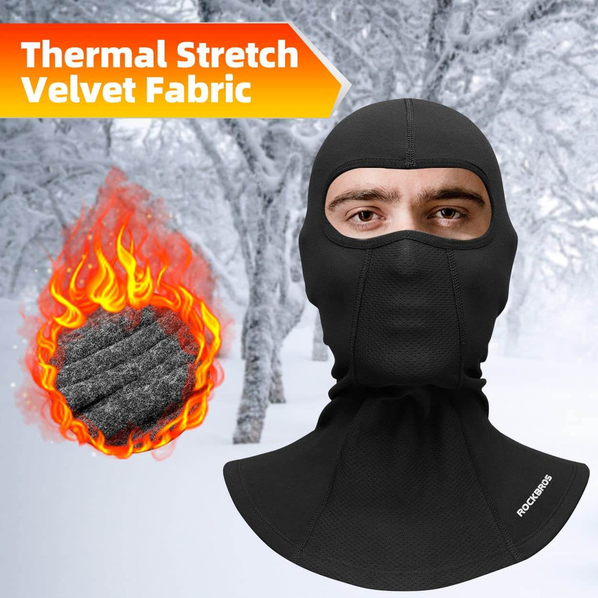 Winter bivakmuts met brilopeningen en nekbedekking
