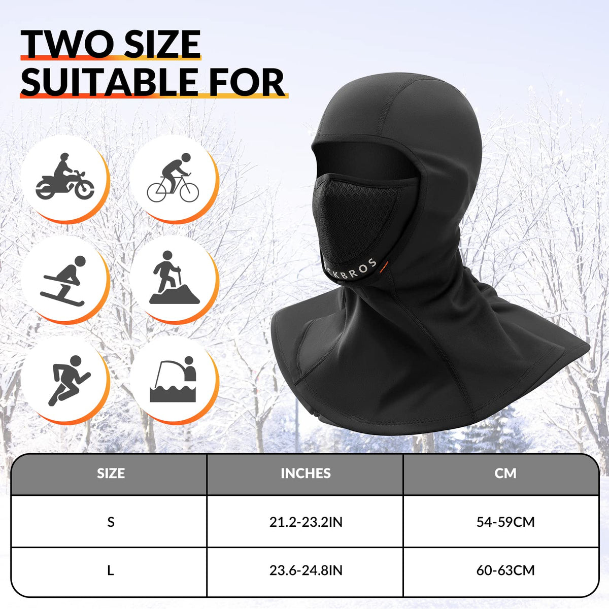 Thermische fleece bivakmuts met verstelbaar masker