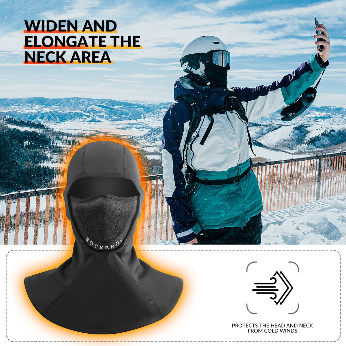 Thermische fleece bivakmuts met verstelbaar masker