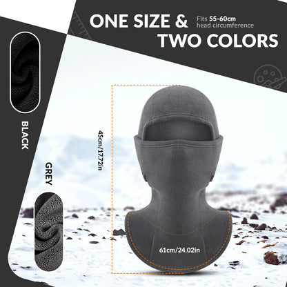 ROCKBROS Winter Balaclava Windproof Fleece Ski Mask for Men and Women #Color_Grey