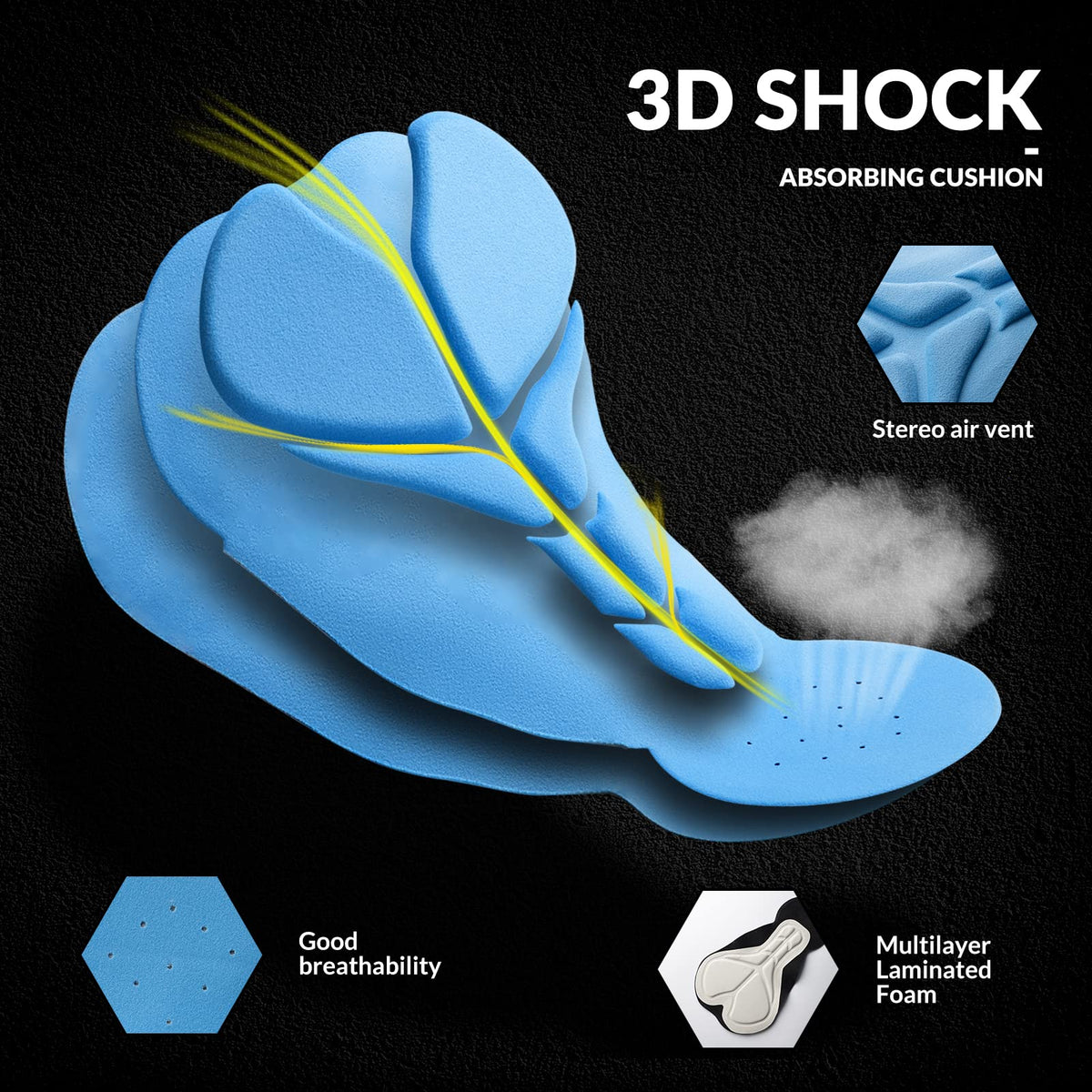 Heren thermische fietsbroek met 3D-zeem