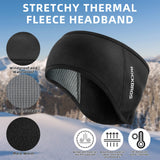 Thermische fleece hoofdband met paardenstaartopening