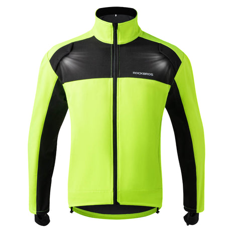 Thermisch softshell fietsjack met hoge zichtbaarheid