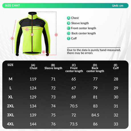 Thermisch softshell fietsjack met hoge zichtbaarheid