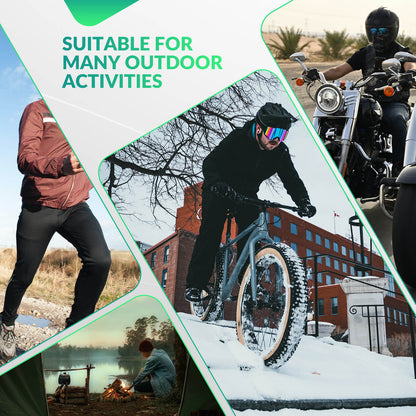 ROCKBROS winter thermal windproof softshell cycling trousers in bright green, ideal for cold weather cycling