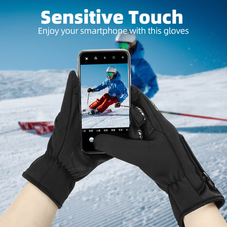 Warme winter fietshandschoenen met touchscreen