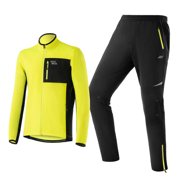 Heren winter fietsset met jack en broek