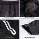 Waterbestendige regenjas en overbroek met reflectie