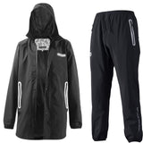 Waterbestendige regenjas en overbroek met reflectie