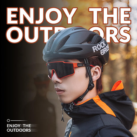 ROCKBROS sportzonnebril uv400 met tr90 frame#stijl_rode gepolariseerde lens