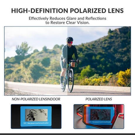 ROCKBROS sportzonnebril uv400 met tr90 frame#stijl_rode gepolariseerde lens