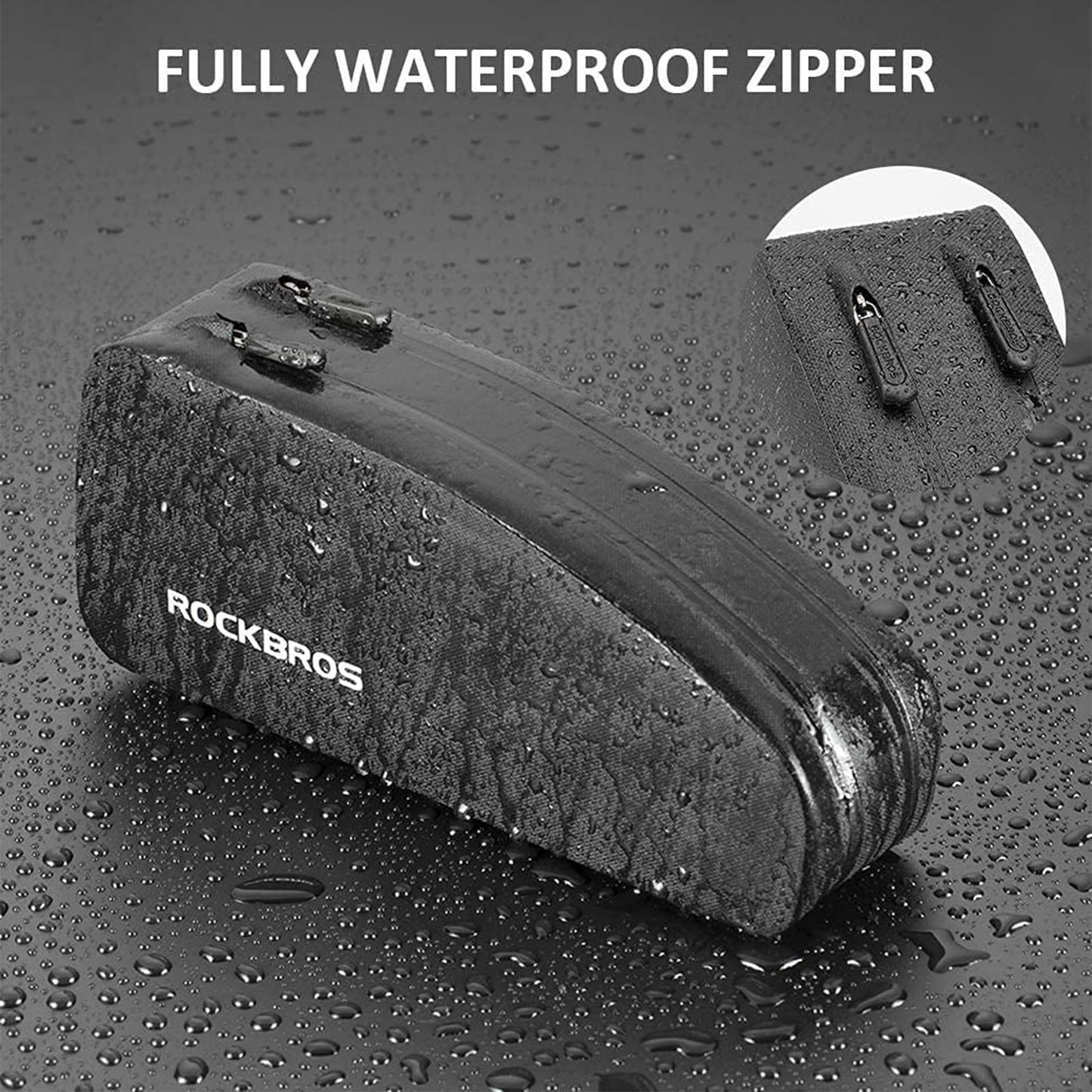 Rockbros Waterproof Top Tube Bag Bike Frame Bag with Double Zipper
