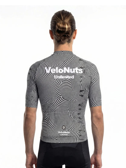 ROCKBROS heren fietsshirt Pixel Riot ademend wielershirt Optical Warp Check