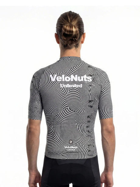 ROCKBROS heren fietsshirt Pixel Riot ademend wielershirt Optical Warp Check