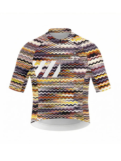 ROCKBROS heren fietsshirt Retro Signal ademend wielershirt Psychedelic Wave