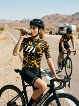 ROCKBROS dames fietsshirt Fur Code ademend wielershirt Amber Tortoise