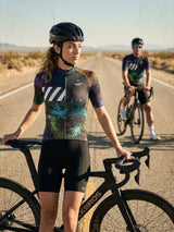 ROCKBROS dames fietsshirt Ink Burst ademend wielershirt Cosmic Spray