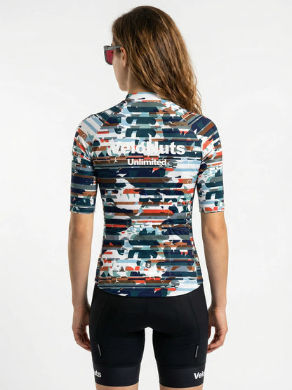 ROCKBROS dames fietsshirt Urban Camo ademend wielershirt Fragment Camo