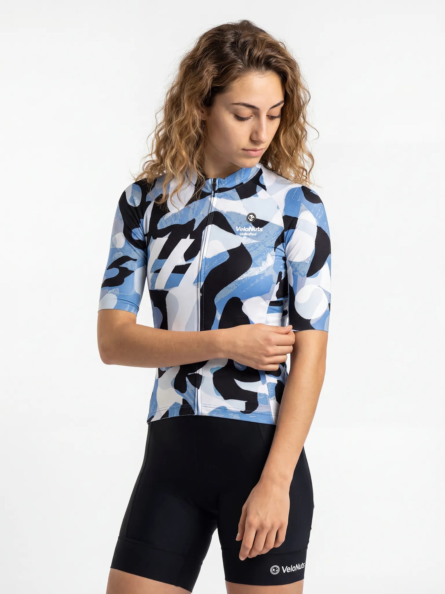 ROCKBROS dames fietsshirt Urban Camo ademend wielershirt Ink Blob Camo