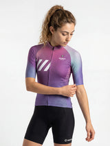 ROCKBROS dames fietsshirt Aura Fade ademend wielershirt Lavender Mist