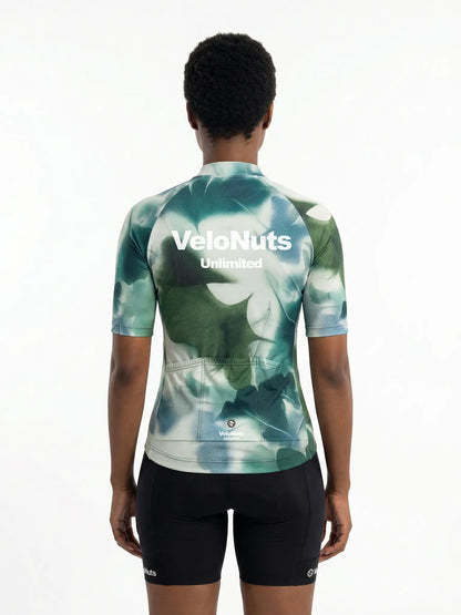 ROCKBROS dames fietsshirt Wild Garden ademend wielershirt Mist Leaf Canopy