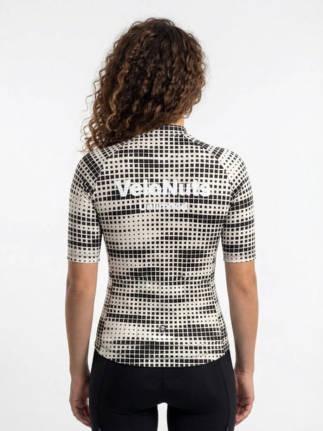 ROCKBROS dames fietsshirt Pixel Riot ademend wielershirt Mono Pixel Grid
