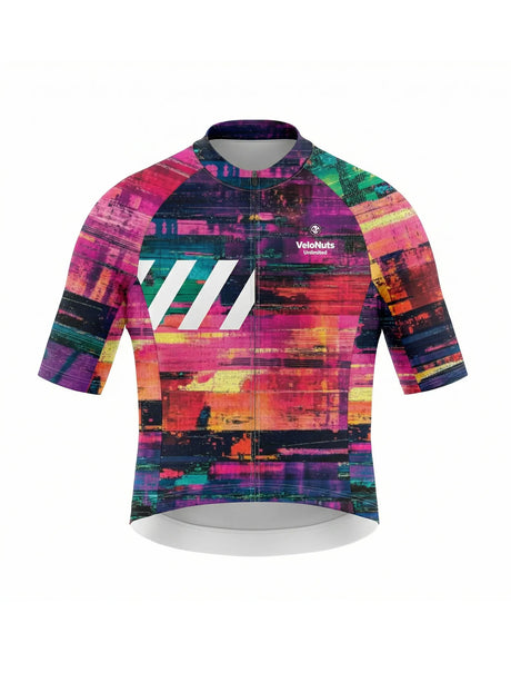 ROCKBROS dames fietsshirt Pixel Riot ademend wielershirt Neon Glitch