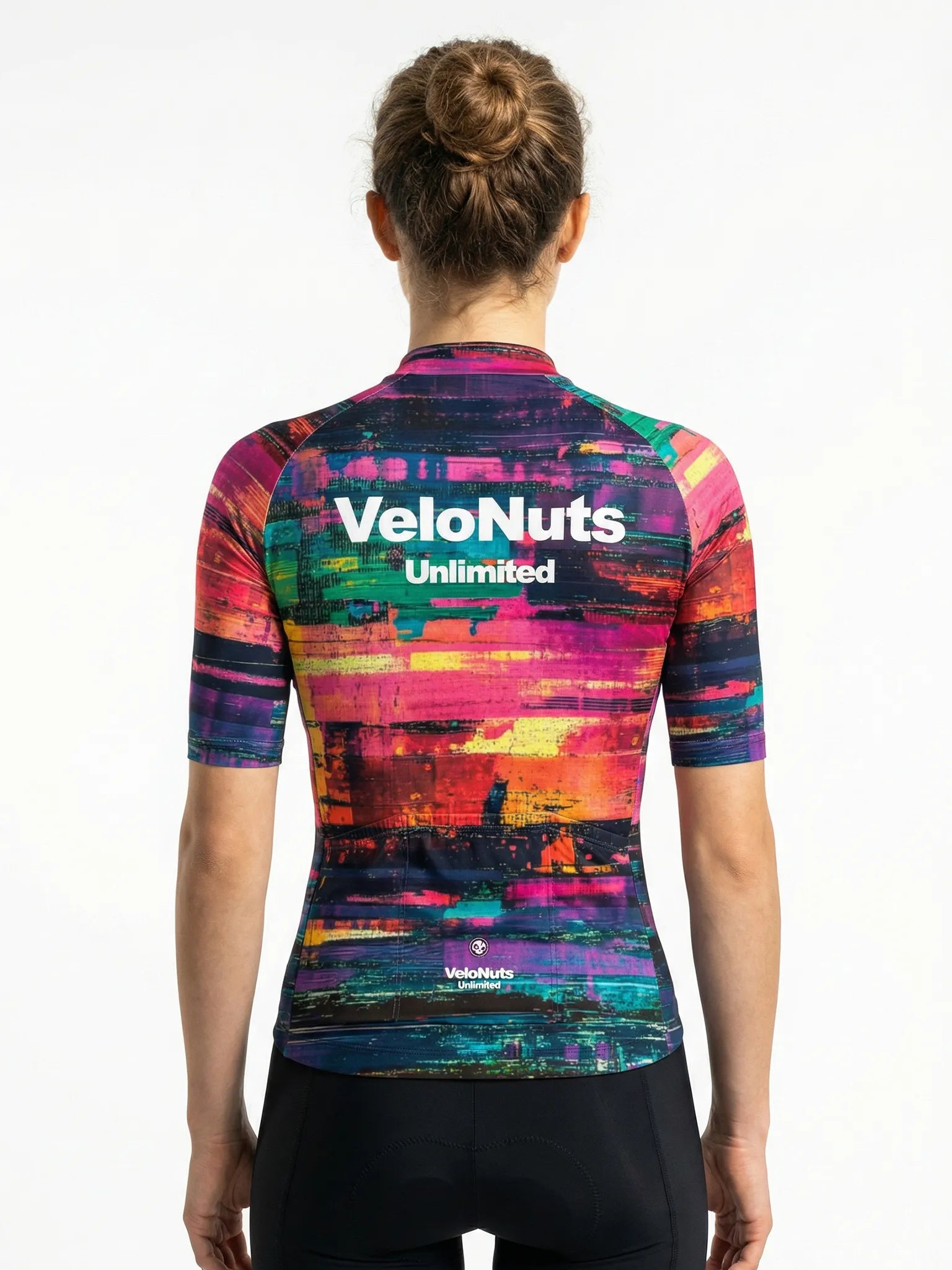ROCKBROS dames fietsshirt Pixel Riot ademend wielershirt Neon Glitch
