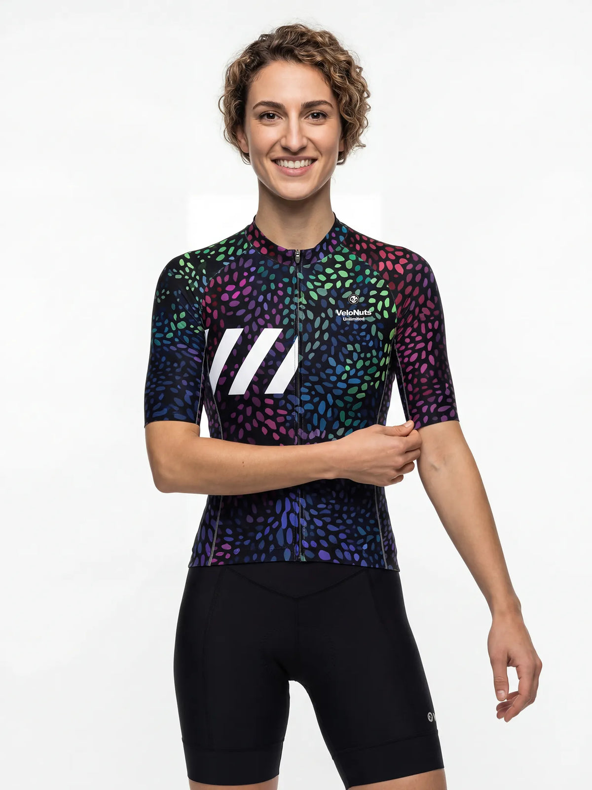 ROCKBROS dames fietsshirt Biolume Garden ademend wielershirt Neon Seed Burst
