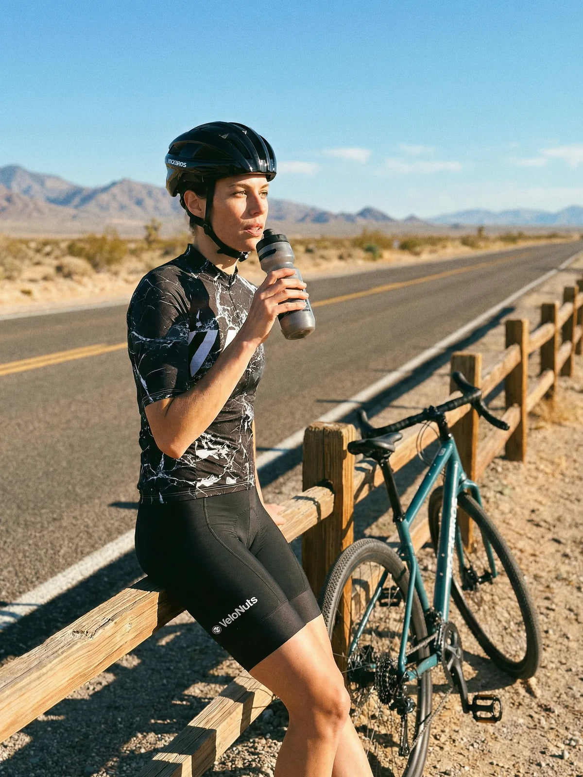 ROCKBROS dames fietsshirt Liquid Terrain ademend wielershirt Noir Marble