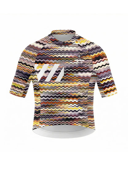 ROCKBROS dames fietsshirt Retro Signal ademend wielershirt Psychedelic Wave