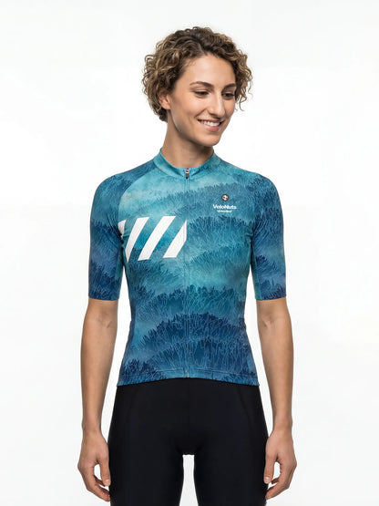 ROCKBROS dames fietsshirt Liquid Terrain ademend wielershirt Ice Reef Contour