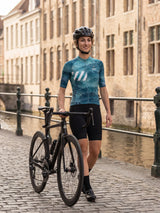 ROCKBROS dames fietsshirt Liquid Terrain ademend wielershirt Ice Reef Contour