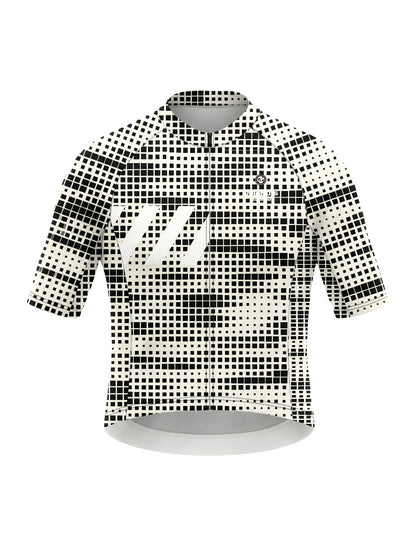 ROCKBROS heren fietsshirt Pixel Riot ademend wielershirt Mono Pixel Grid