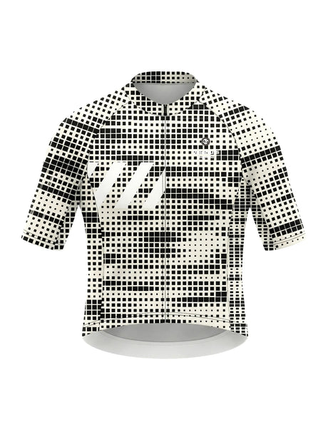 ROCKBROS heren fietsshirt Pixel Riot ademend wielershirt Mono Pixel Grid