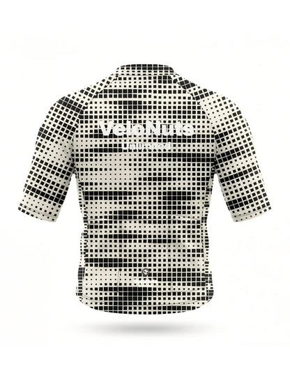 ROCKBROS heren fietsshirt Pixel Riot ademend wielershirt Mono Pixel Grid
