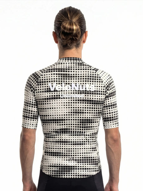 ROCKBROS heren fietsshirt Pixel Riot ademend wielershirt Mono Pixel Grid