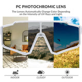 ROCKBROS sportzonnebril uv400 met tr90 frame#stijl_witte fotochromische lens