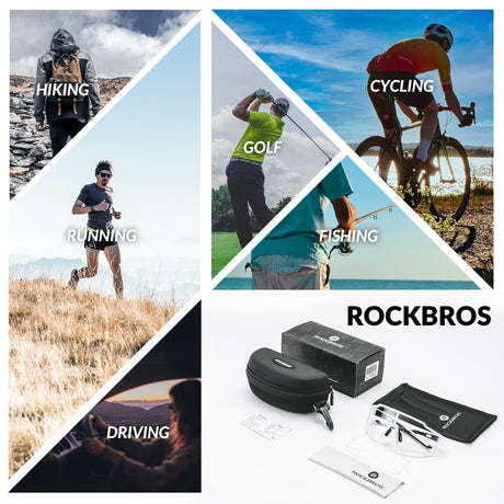 ROCKBROS sportzonnebril uv400 met tr90 frame#stijl_witte fotochromische lens