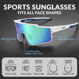 ROCKBROS sportzonnebril uv400 met tr90 frame#stijl_witte gepolariseerde lens
